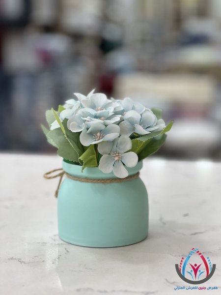 مزهرية ديكور صغيرة  - ازرق تركواز